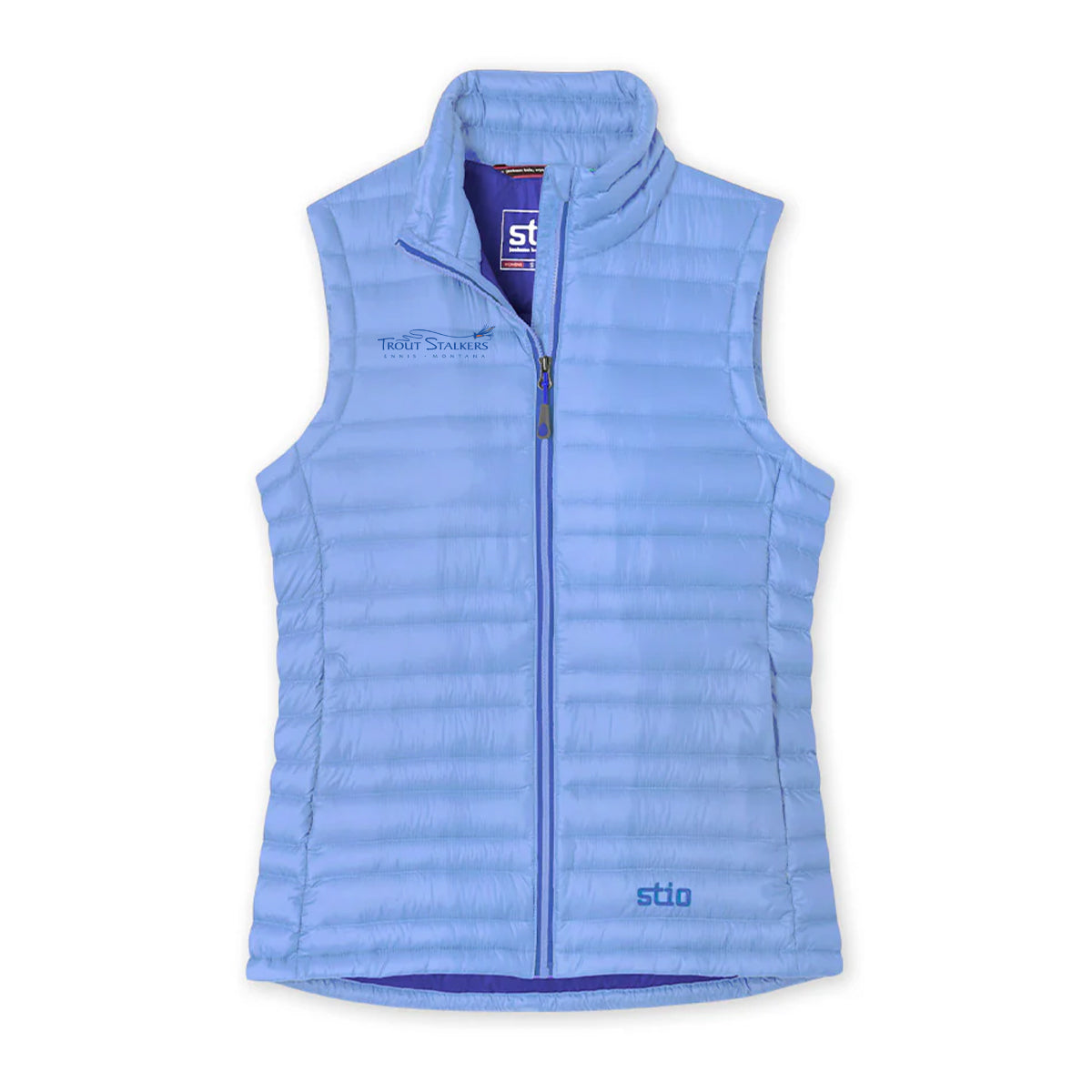Stio MTS Logo Women's Pinion Down Vest Chicory Flower Stio MTS Logo Women's Pinion Down Vest Chicory Flower