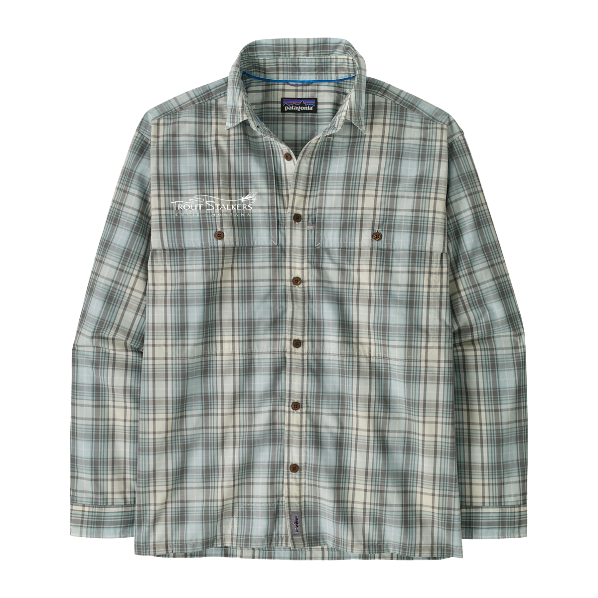 Patagonia TS Logo L/S Island Hopper Shirt Longshore: Dyno White