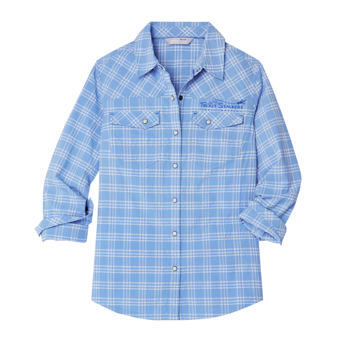 Stio MTS Logo Womens Eddy Coast LS Shirt Chicory Flower
