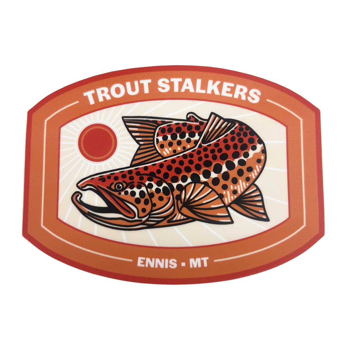 Casey Underwood TS Logo Sun Brown Sticker – Trout Stalkers Fly Shop