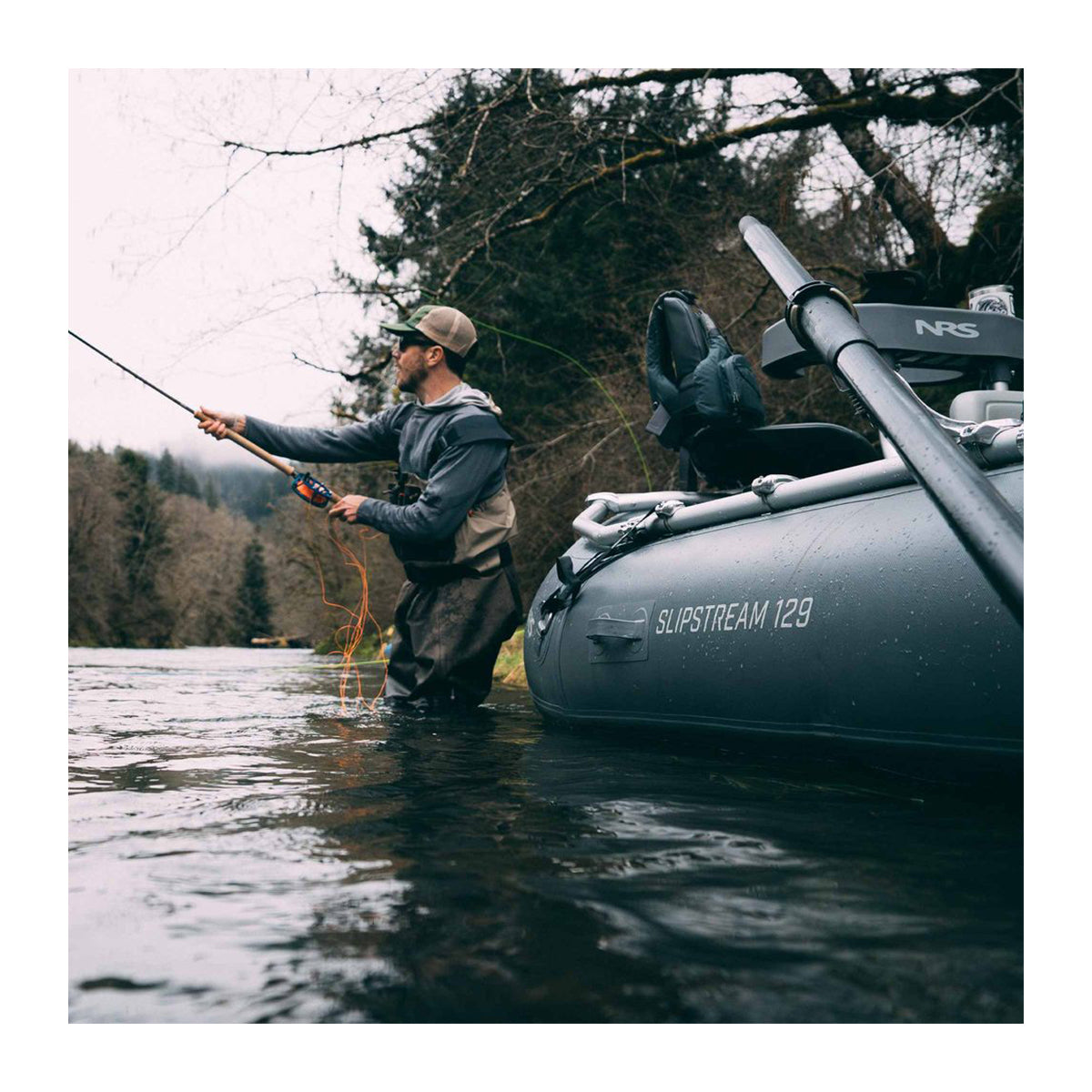 NRS Slipstream 129 Fishing Raft Package Fishing Raft with Cataract 8.5 ...