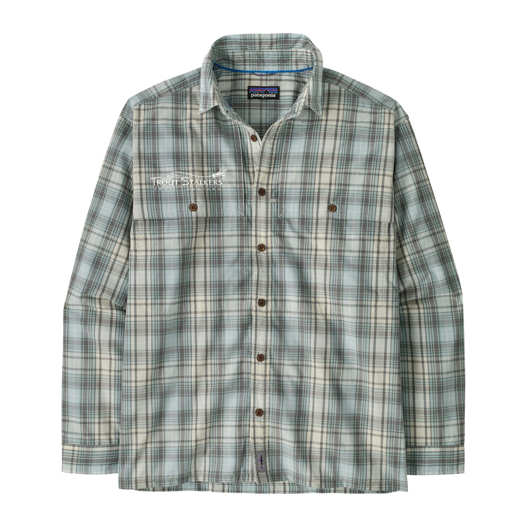 Patagonia TS Logo L/S Island Hopper Shirt Longshore: Dyno White